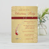 Elegant Gold Red Glass, kerst voor bedrijven Kaart (Staand voorkant)