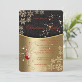 Elegant Gold Red Glass, kerst voor bedrijven Kaart (Staand voorkant)