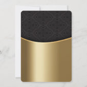 Elegant Gold Red Glass, kerst voor bedrijven Kaart (Achterkant)