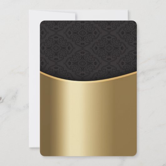 Elegant Gold Red Glass, kerst voor bedrijven Kaart (Achterkant)