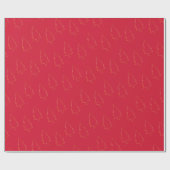 Elegant Gold Red Kerstboompapier voor het ompakken Cadeaupapier (Vlak)