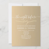 Elegant Gold Rehearsal Dinner Kaart (Voorkant)