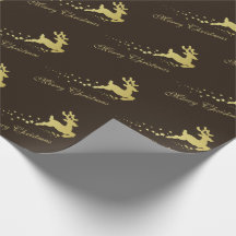 Elegant Gold Reindeer Merry Kerststerren