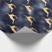 Elegant Gold Reindekerst Cadeaupapier (Hoek)