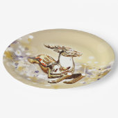 Elegant Gold Reindekerst Papieren Bordje (Gekanteld)