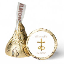 Elegant Gold Religieuze katholieke bruiloft Hers