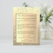 Elegant Gold Reminder Wedding Invitation RSVP Card (Staand voorkant)