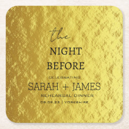 Elegant Gold repetitie diner de avond ervoor Kartonnen Onderzetters