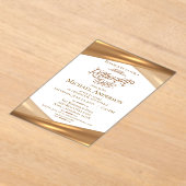 Elegant Gold Retirement Party Acryl Uitnodigingen (Laagn)