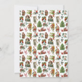 Elegant Gold Retro Kerstmis Feestdagenkaart (Achterkant)