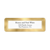 Elegant Gold Return-adreslabels Etiket (Voorkant)