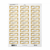 Elegant Gold Return-adreslabels Etiket (Full Sheet)