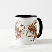 Elegant Gold Ribbon Autumn Harvest Combo Coffee Mok (Voorkant rechts)