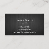 Elegant Gold Ring Monogram Dark Wood Visitekaartje (Achterkant)