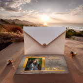 Elegant Gold RN Caduceus Foto Afstuderen Acryl Uitnodigingen