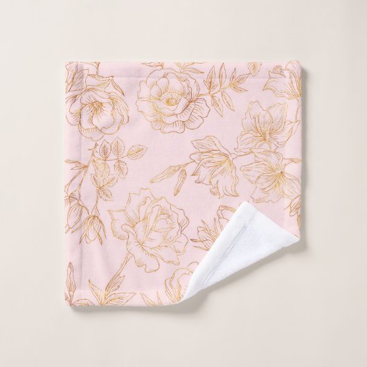 Elegant Gold Roos Bad Handdoek (Wasdoekje)