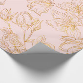 Elegant Gold Roos Cadeaupapier (Hoek)