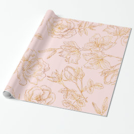 Elegant Gold Roos Cadeaupapier