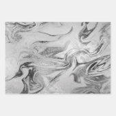 Elegant Gold Roos Gold Silver Marble Inpakpapier Vel (Voorkant 2)