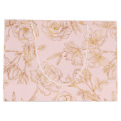 Elegant Gold Roos Groot Cadeauzakje (Achterkant)
