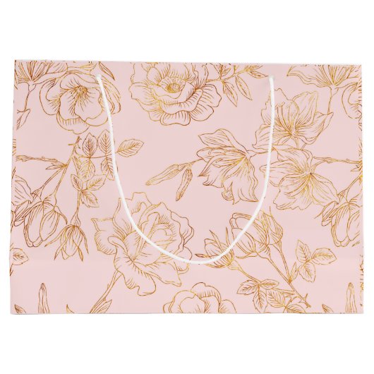 Elegant Gold Roos Groot Cadeauzakje (Achterkant)