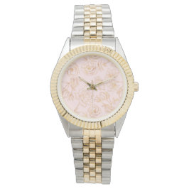 Elegant Gold Roos Horloge