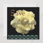Elegant GOLD Roos Wedding Save Date Save The Date (Voorkant)