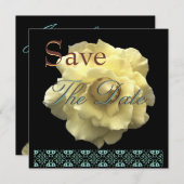 Elegant GOLD Roos Wedding Save Date Save The Date (Voorkant / Achterkant)