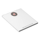 Elegant Gold Rosette Monogram Gepersonaliseerd Not Notitieblok (Schuin)