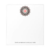 Elegant Gold Rosette Monogram Gepersonaliseerd Not Notitieblok (Voorkant)