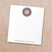 Elegant Gold Rosette Monogram Gepersonaliseerd Not Notitieblok