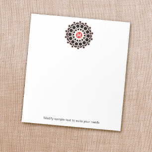 Elegant Gold Rosette Monogram Gepersonaliseerd Not Notitieblok