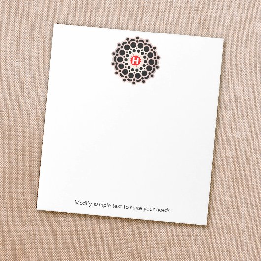 Elegant Gold Rosette Monogram Gepersonaliseerd Not Notitieblok