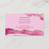 Elegant Gold roze Glitter Marble Agate Modern Chic Visitekaartje (Achterkant)