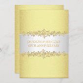 Elegant Gold Rozen 50e Jubileum Partij Kaart (Voorkant / Achterkant)