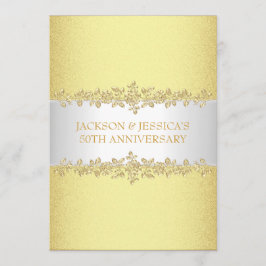 Elegant Gold Rozen 50e Jubileum Partij Kaart