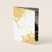 Elegant Gold Rozen bruiloft Hartelijk dank Folie Kaarten (Voorkant)