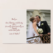 Elegant Gold Rozen bruiloft Hartelijk dank Folie Kaarten (Binnen)