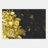 Elegant Gold rozen en zwarte marmer Inpakpapier Vel (Voorkant)