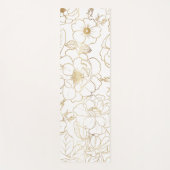 Elegant Gold Rozen Floral Line art Yogamat (Voorkant)