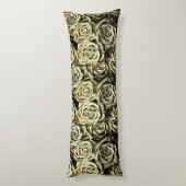 Elegant Gold Rozen Lichaamskussen (Achterkant (Verticaal))