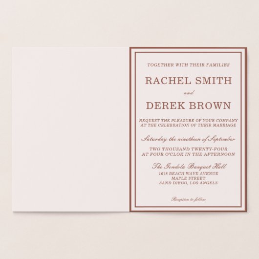 Elegant Gold Rozen Monogram Weddenschap Real Folie Kaarten (Binnen)