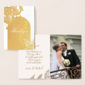 Elegant Gold Rozen Weddenschap Hartelijk dank Folie Kaarten (Display)
