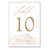 Elegant Gold Rustic Barn Wedding Kaart (Achterkant)