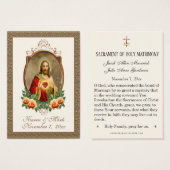 Elegant Gold Sacred Heart Jesus Weddenschap Heilig Visitekaartje (Voorkant /achterkant)