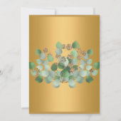 ELEGANT GOLD SAGE EUCALYPTUS BIRTHDAPPARTIJ KAART (Achterkant)