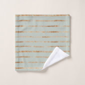 Elegant Gold Sage Green Bath Towel Set Bad Handdoek (Wasdoekje)