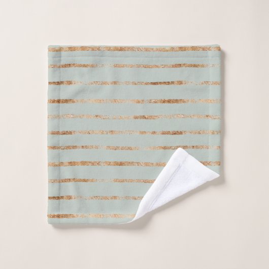 Elegant Gold Sage Green Bath Towel Set Bad Handdoek (Wasdoekje)