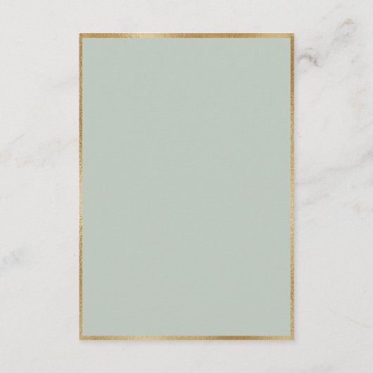 Elegant Gold Sage Green Waterverf Floral Wedding Bedankkaart (Achterkant)