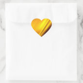Elegant Gold Satin Faux textuur Hart Sticker (Tas)